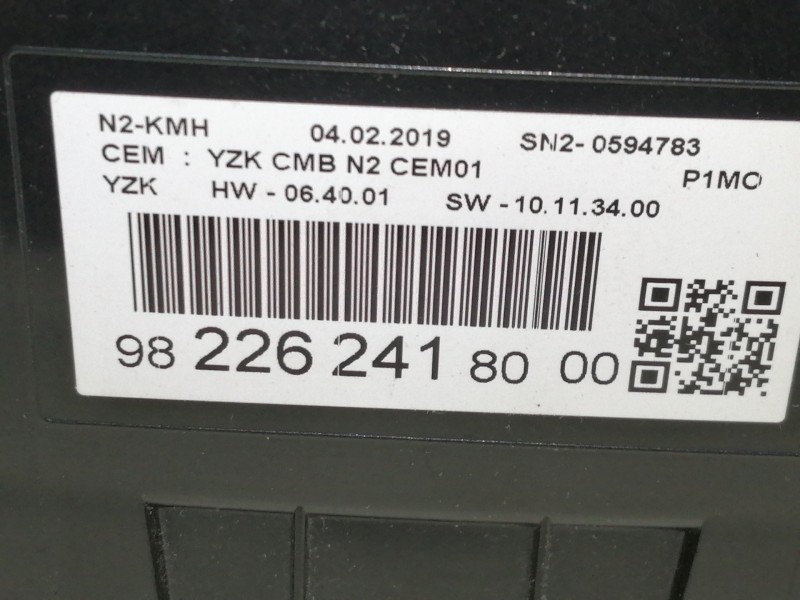 Recambio de cuadro instrumentos para opel crossland x edition referencia OEM IAM 9822624180 0594783 