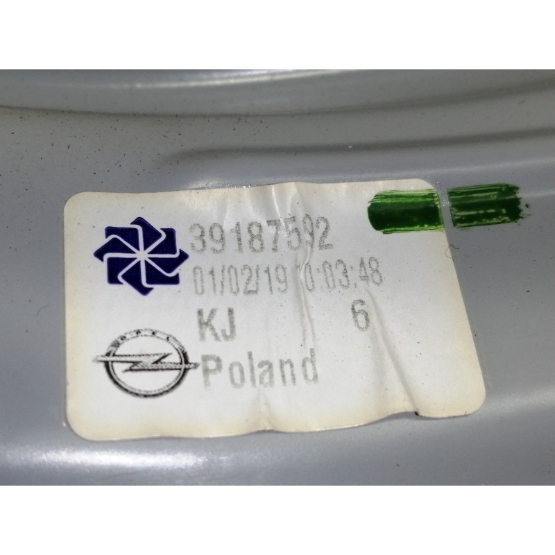 Recambio de elevalunas trasero derecho para opel crossland x edition referencia OEM IAM 39187592 0130824272 1137329068