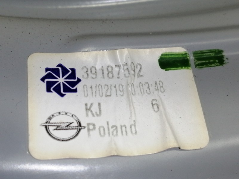 Recambio de elevalunas trasero derecho para opel crossland x edition referencia OEM IAM 39187592 0130824272 1137329068