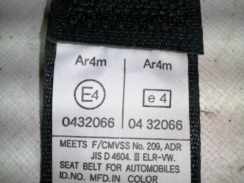 Recambio de cinturon seguridad trasero derecho para mazda rx-8 (se) limited edition (170kw) referencia OEM IAM C7177E9 0432066 