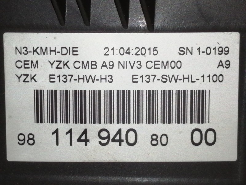 Recambio de cuadro instrumentos para peugeot 2008 (--.2013) allure referencia OEM IAM 9808559180 981149408000 E137SWHL1100