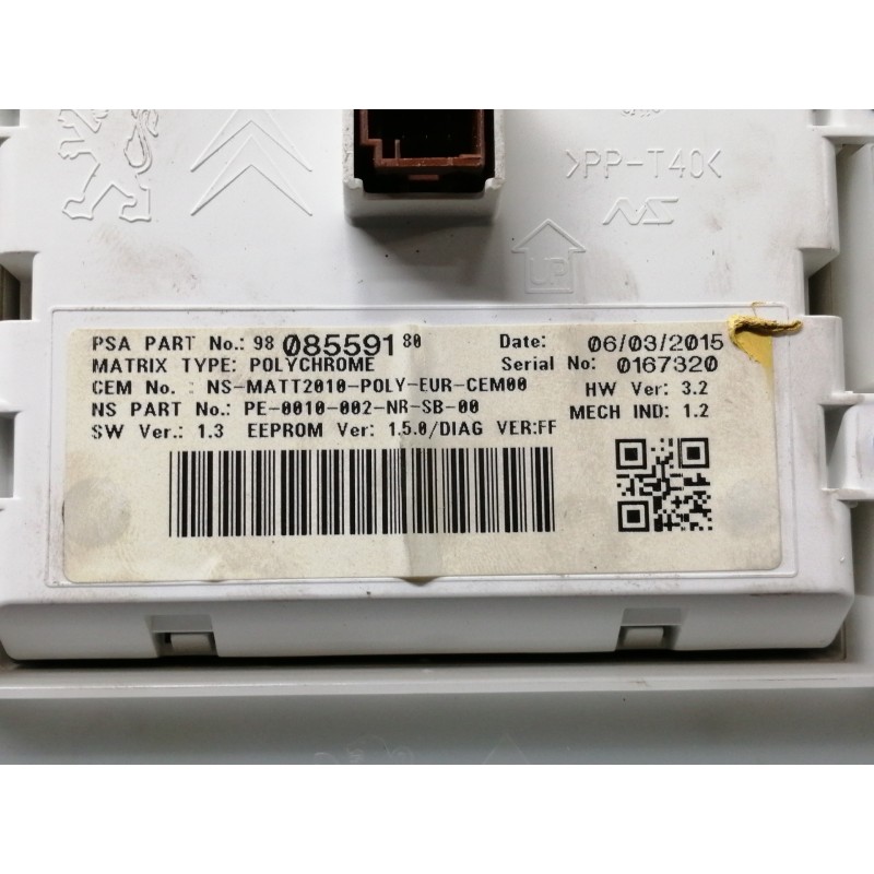 Recambio de cuadro instrumentos para peugeot 2008 (--.2013) allure referencia OEM IAM 9808559180 981149408000 E137SWHL1100