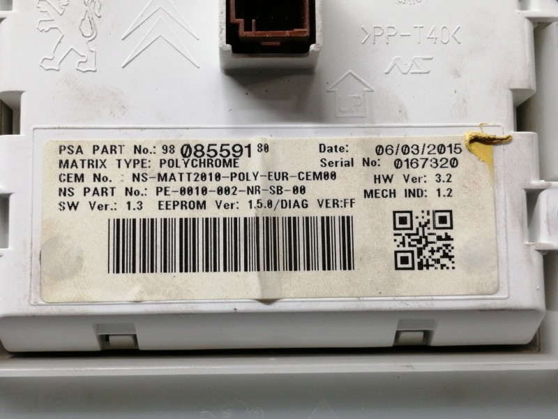 Recambio de cuadro instrumentos para peugeot 2008 (--.2013) allure referencia OEM IAM 9808559180 981149408000 E137SWHL1100