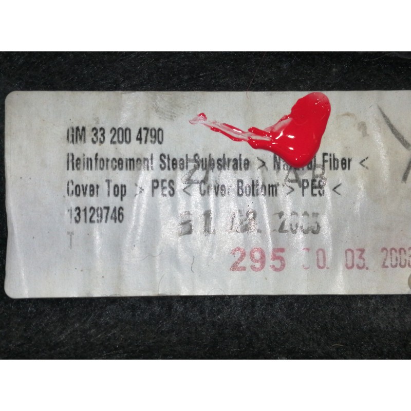 Recambio de bandeja trasera para opel astra h ber. cosmo referencia OEM IAM 332004790  
