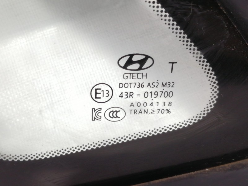 Recambio de luna custodia trasera izquierda para hyundai kona sle 2wd referencia OEM IAM 87810J9000  