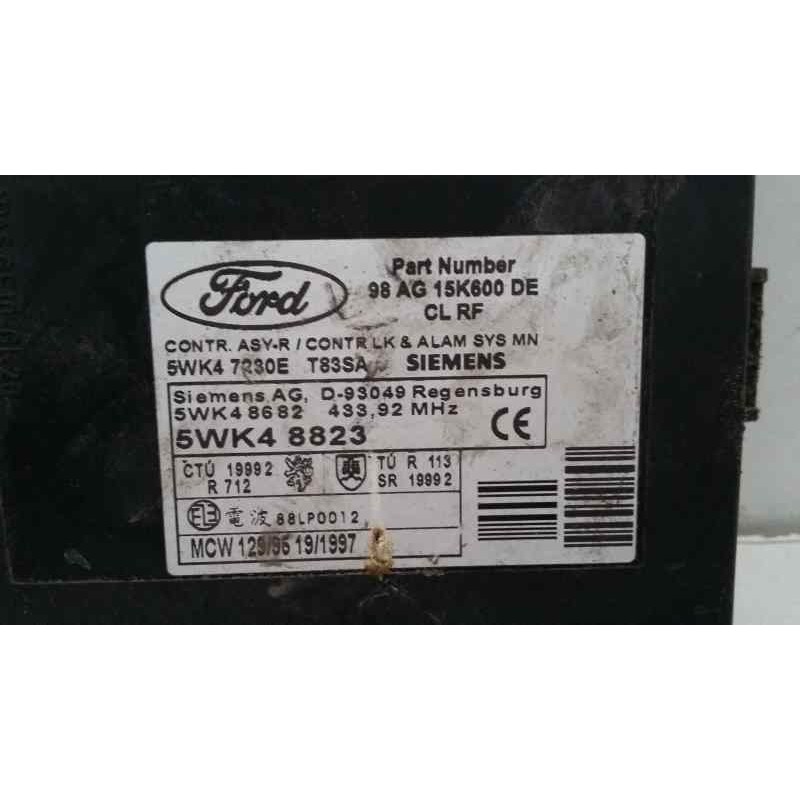 Recambio de centralita cierre para ford focus berlina (cak) ghia referencia OEM IAM 98AG15K600 5WK48823 SIEMENS