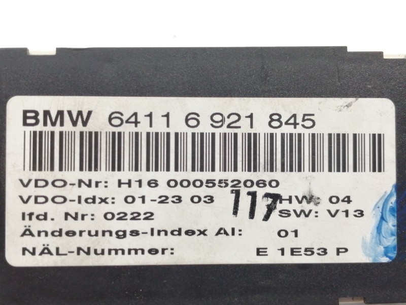 Recambio de mando calefaccion / aire acondicionado para bmw serie 3 compact (e46) 316ti referencia OEM IAM 64116921845  