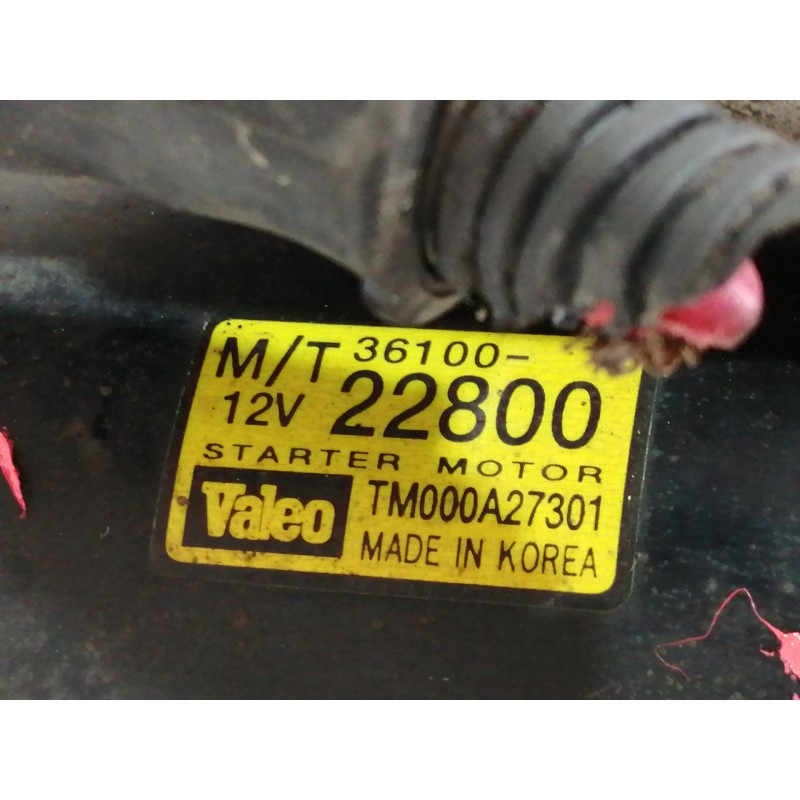 Recambio de motor arranque para hyundai matrix (fc) 1.6 gls referencia OEM IAM 3610022800  