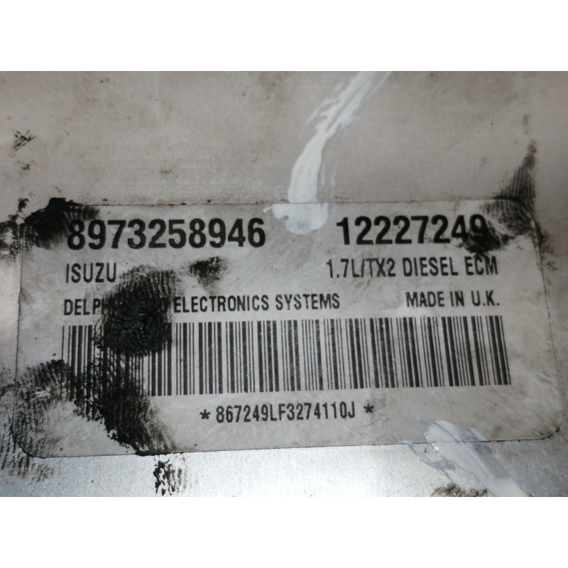 Recambio de centralita motor uce para opel astra g berlina comfort referencia OEM IAM 12227249  