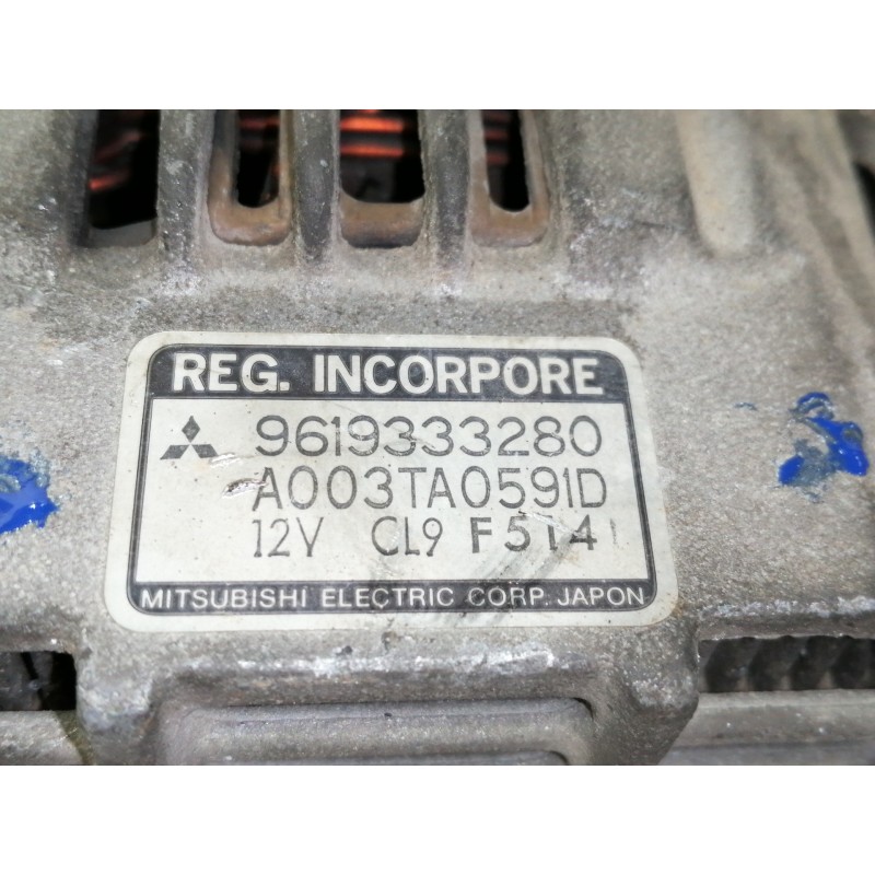 Recambio de alternador para citroën zx 1.6 tonic referencia OEM IAM 9619333280 A003TA0591D 