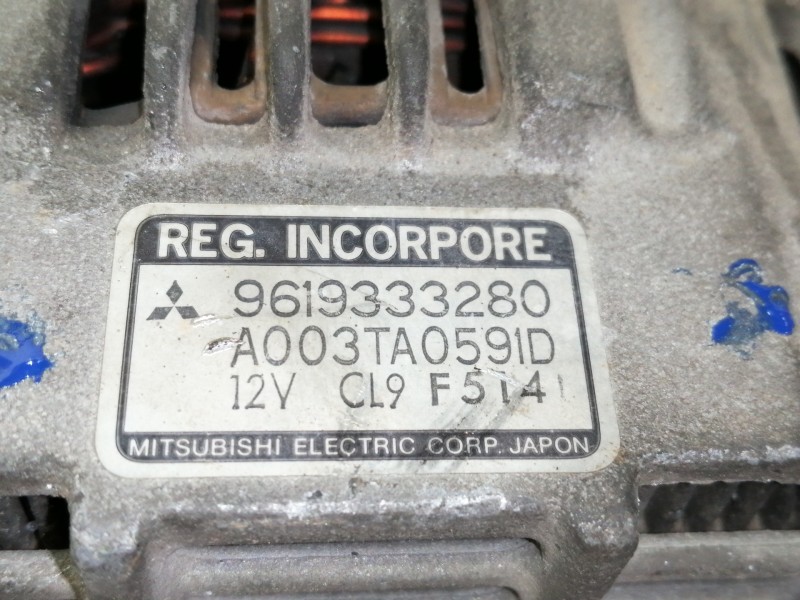 Recambio de alternador para citroën zx 1.6 tonic referencia OEM IAM 9619333280 A003TA0591D 