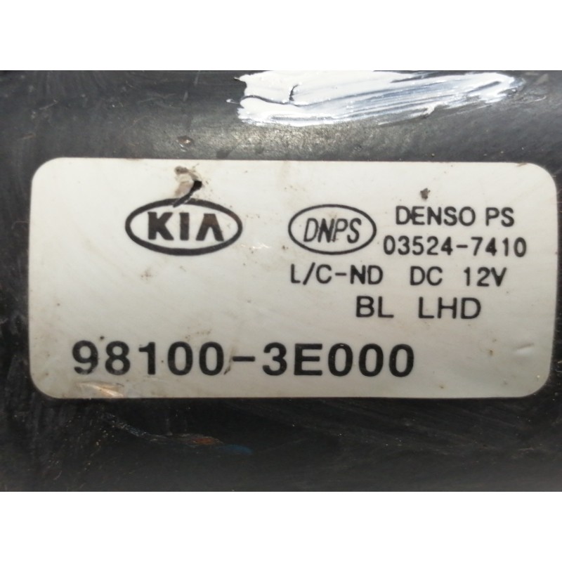 Recambio de motor limpia delantero para kia sorento 2.5 crdi vgt ex1 referencia OEM IAM 981003E000  