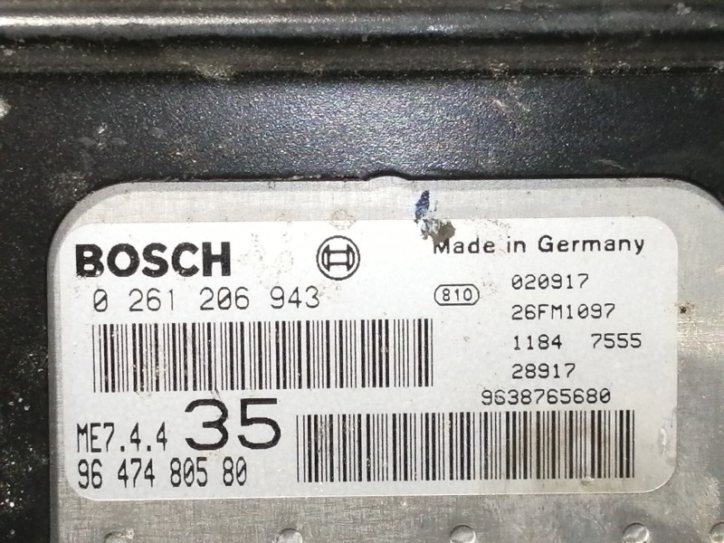 Recambio de centralita motor uce para peugeot 307 break / sw (s1) break xt referencia OEM IAM 0261206943  
