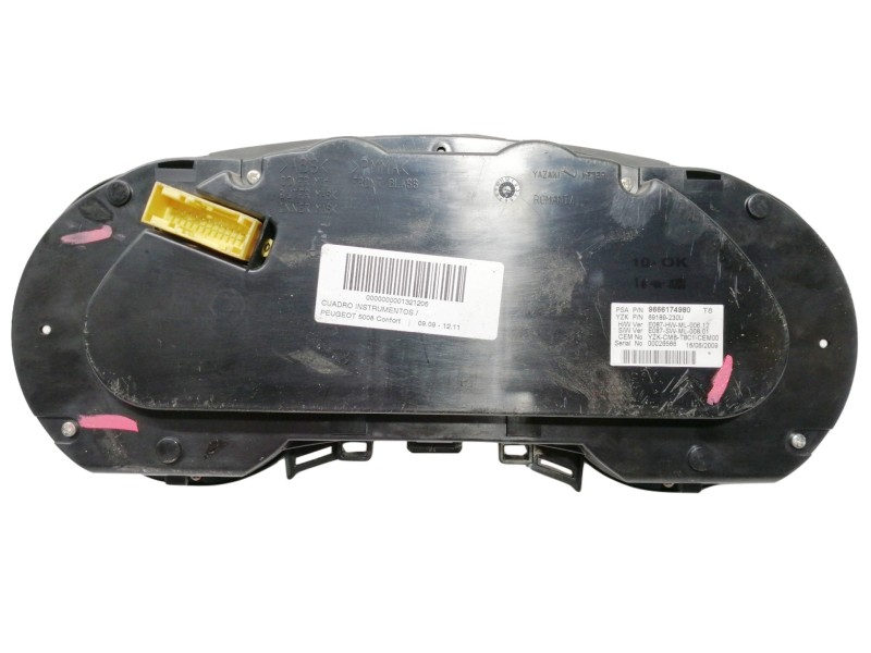 Recambio de cuadro instrumentos para peugeot 5008 confort referencia OEM IAM 9666174980  
