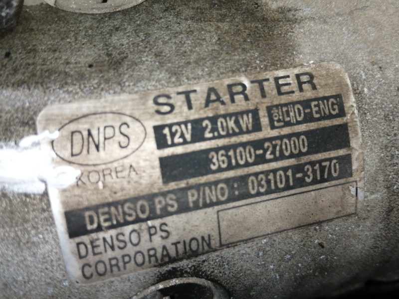 Recambio de motor arranque para hyundai santa fe (sm) 2.0 gls crdi referencia OEM IAM 3610027000  