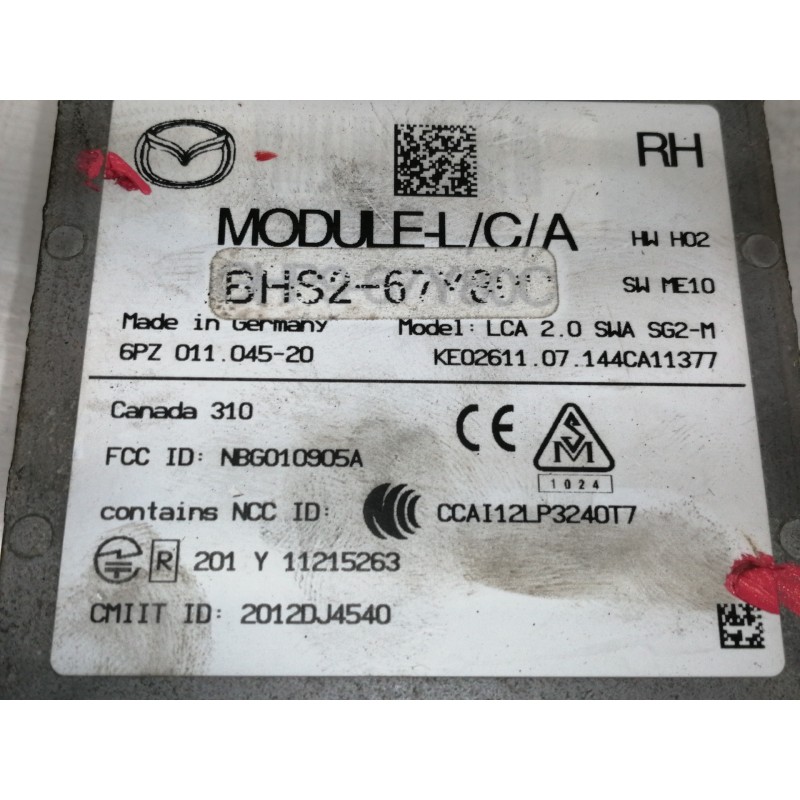 Recambio de modulo electronico para mazda 3 lim. () luxury referencia OEM IAM BHS267Y80C 6PZ01104520 NBG010905A / 2012DJ4540