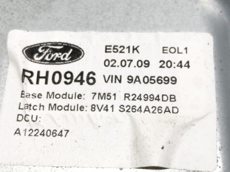 Recambio de elevalunas trasero derecho para ford kuga (cbv) titanium referencia OEM IAM 7M5T14B534CD 7M5T14B534 / 8V41S264A26AD 