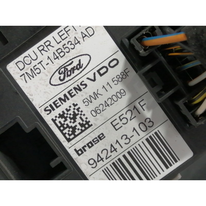 Recambio de elevalunas trasero izquierdo para ford kuga (cbv) titanium referencia OEM IAM 7M5T14B534AD 5WK11588F / 7M51R24995DB 