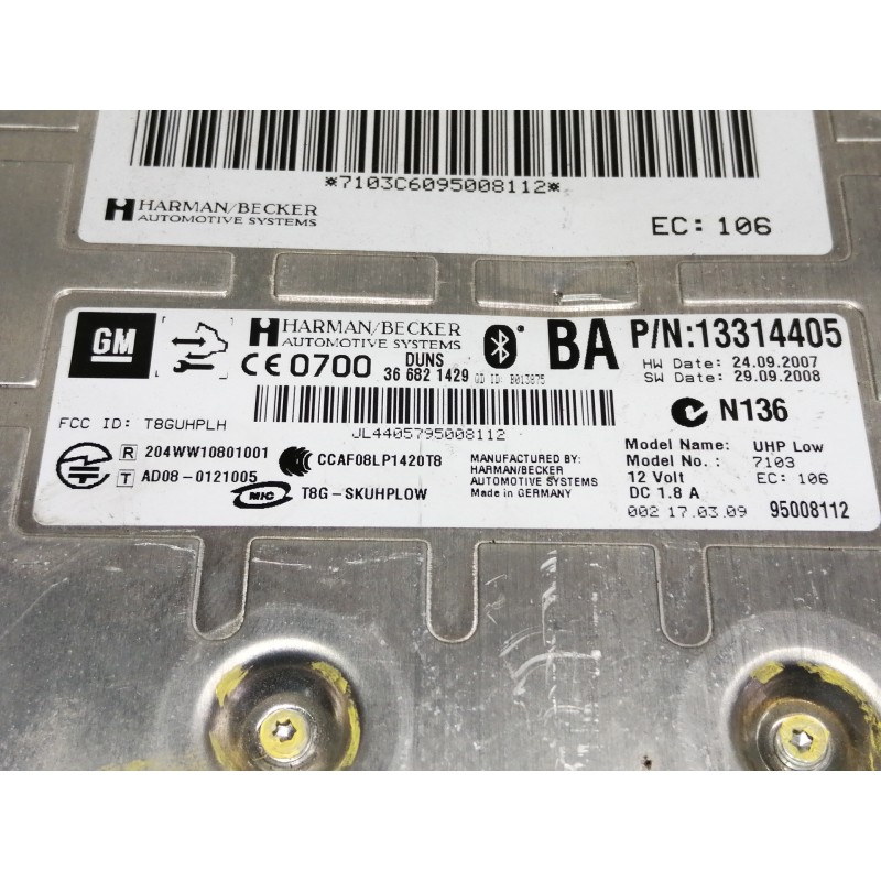 Recambio de modulo electronico para opel insignia berlina cosmo referencia OEM IAM 13314405 366821429 