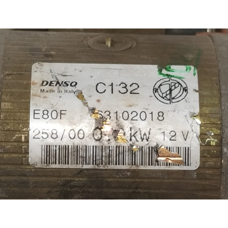 Recambio de motor arranque para fiat brava (182) 16v 80 sx referencia OEM IAM 63102018  
