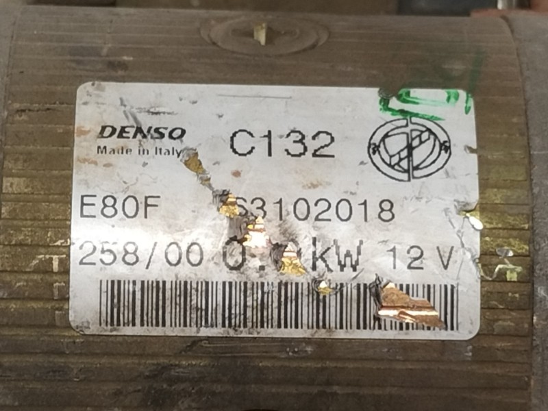 Recambio de motor arranque para fiat brava (182) 16v 80 sx referencia OEM IAM 63102018  