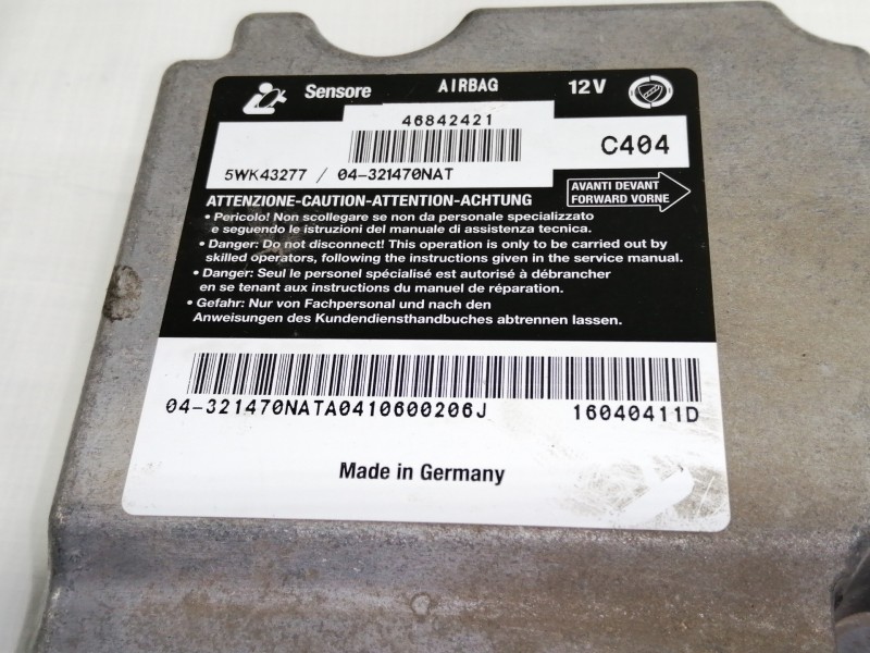 Recambio de centralita airbag para alfa romeo 147 (190) 1.9 jtd 16v distinctive referencia OEM IAM 5WK43277 46842421 