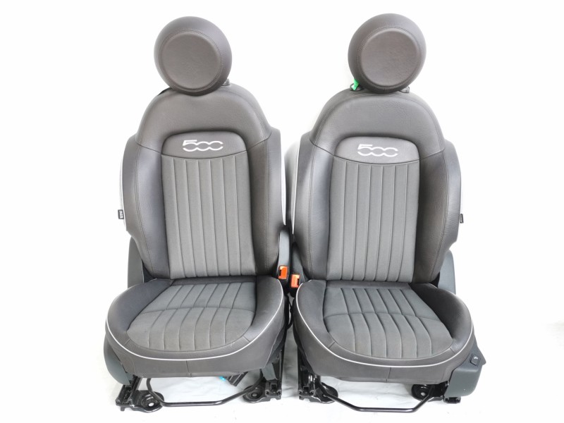 Recambio de juego asientos completo para fiat 500 x (334) urban referencia OEM IAM PIEL/CUERONEGRO  