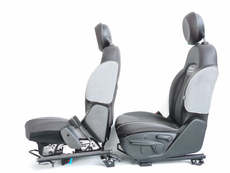 Recambio de juego asientos completo para fiat 500 x (334) urban referencia OEM IAM PIEL/CUERONEGRO  