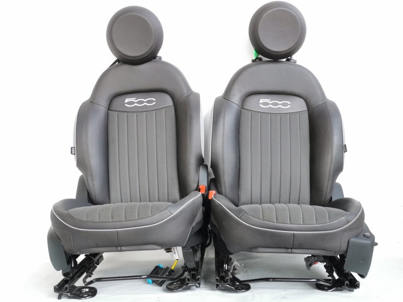 Recambio de juego asientos completo para fiat 500 x (334) urban referencia OEM IAM PIEL/CUERONEGRO  