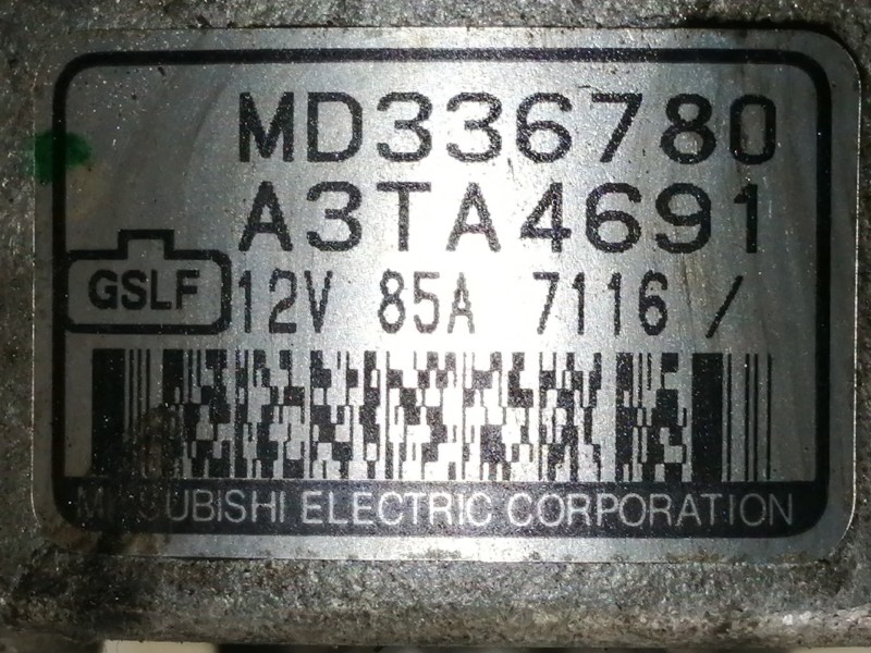 Recambio de alternador para mitsubishi galant berlina (ea0) 2500 v6 24v referencia OEM IAM MD336780 A3TA4691 