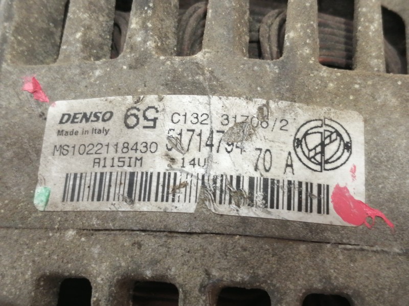 Recambio de alternador para fiat panda (169) 1.2 8v alessi referencia OEM IAM 51714794  