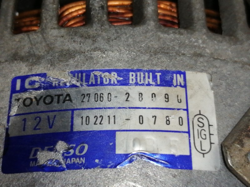 Recambio de alternador para toyota rav 4 (a2) 2.0 16v cat referencia OEM IAM 2706028090  