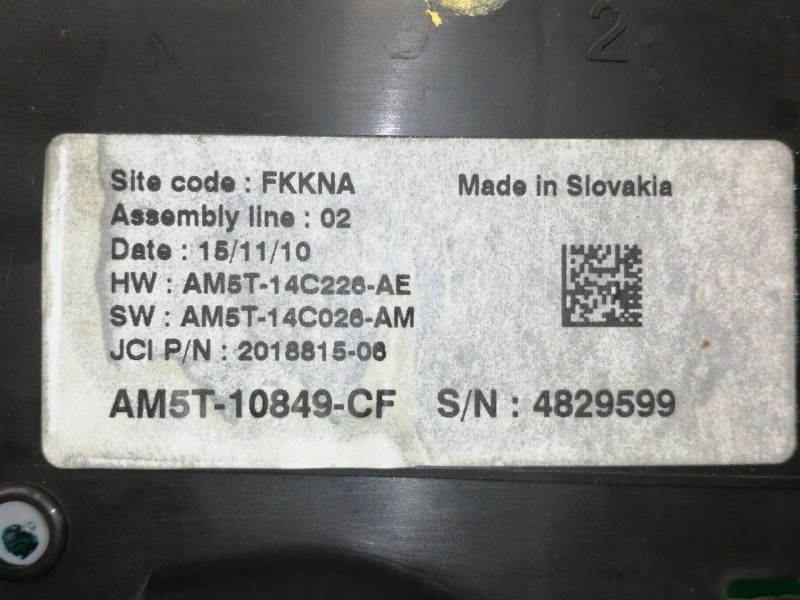 Recambio de cuadro instrumentos para ford c-max titanium referencia OEM IAM AM5T10849CF AM5T14C226AE AM5T14C026AM