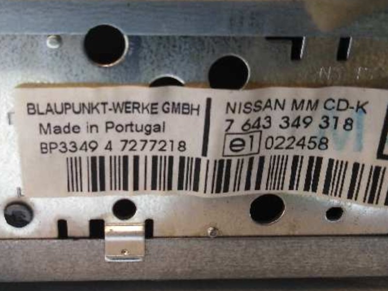Recambio de sistema audio / radio cd para nissan micra (k12e) acenta referencia OEM IAM 7643349318 7277218 BP33494 