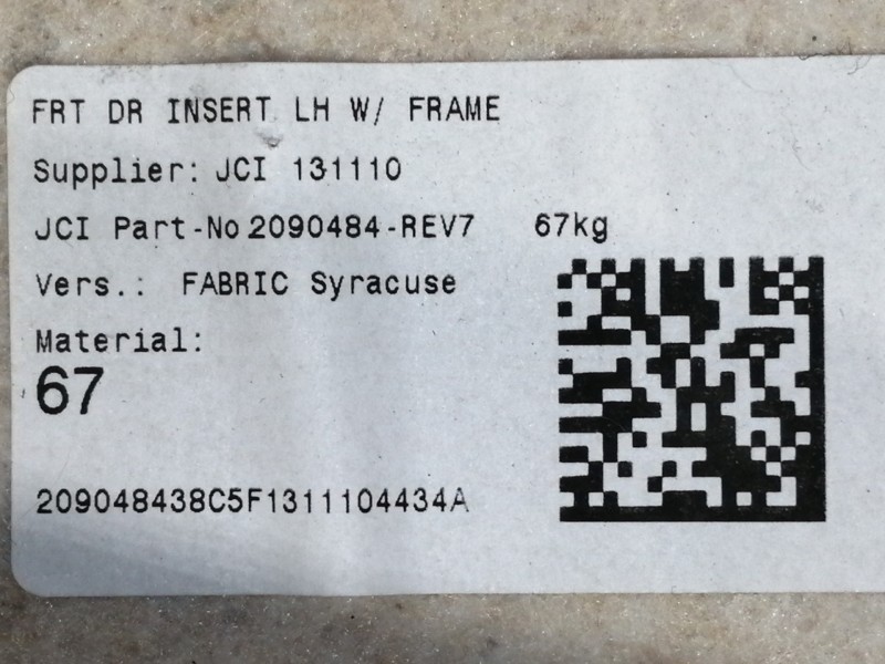 Recambio de guarnecido puerta delantera izquierda para ford c-max titanium referencia OEM IAM FVWXA 1624187 2090484REV7