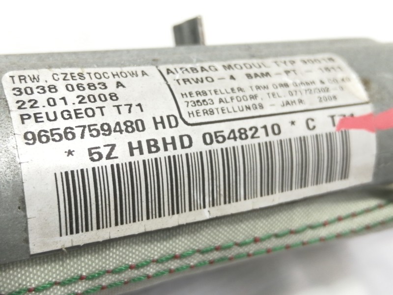 Recambio de airbag cortina delantero izquierdo para peugeot 308 premium referencia OEM IAM 9656759480HD 9656759480 