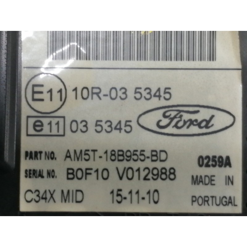 Recambio de pantalla multifuncion para ford c-max titanium referencia OEM IAM AM5T18B955BD VP8A6F10A855D 