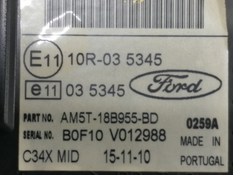 Recambio de pantalla multifuncion para ford c-max titanium referencia OEM IAM AM5T18B955BD VP8A6F10A855D 