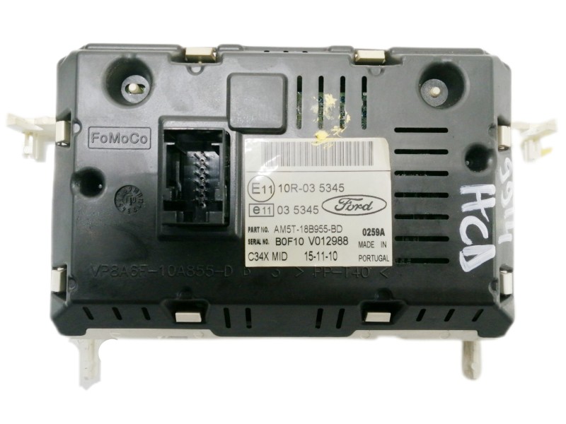 Recambio de pantalla multifuncion para ford c-max titanium referencia OEM IAM AM5T18B955BD VP8A6F10A855D 