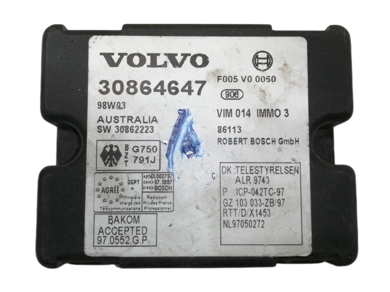 Recambio de modulo electronico para volvo v40 familiar 1.9 d referencia OEM IAM 30864647 30862223 F005V00060 