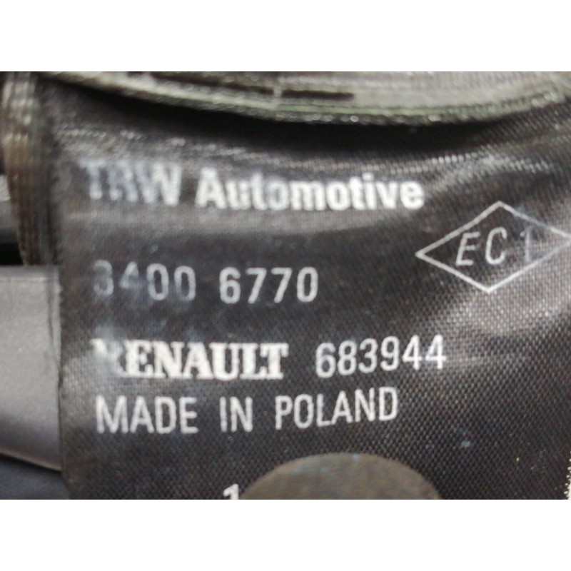 Recambio de cinturon seguridad trasero derecho para renault clio iii exception referencia OEM IAM 34006770 683944 