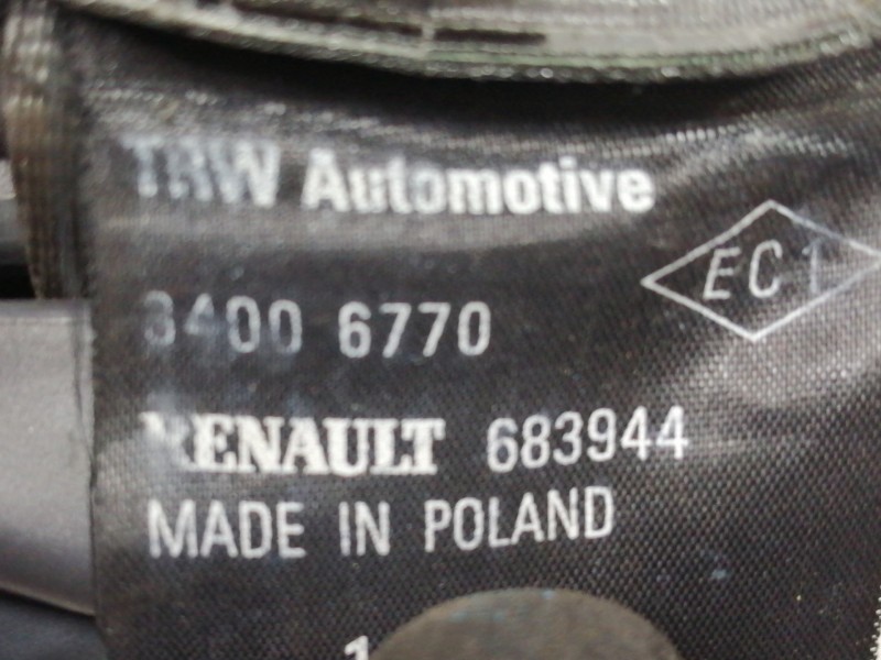 Recambio de cinturon seguridad trasero derecho para renault clio iii exception referencia OEM IAM 34006770 683944 
