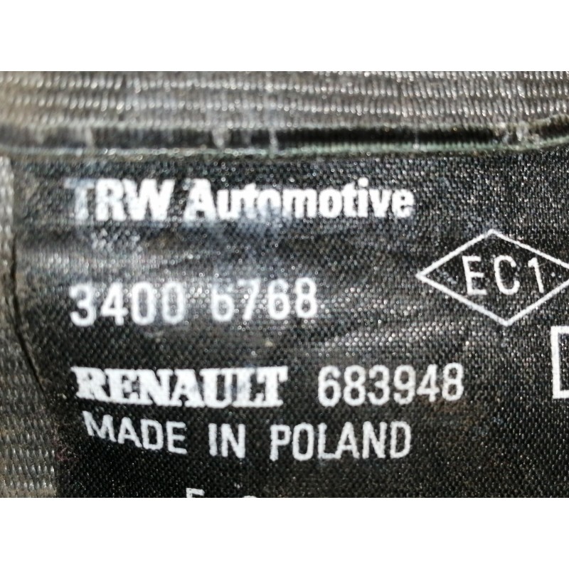 Recambio de cinturon seguridad trasero izquierdo para renault clio iii exception referencia OEM IAM 33055854 34006768 683948 