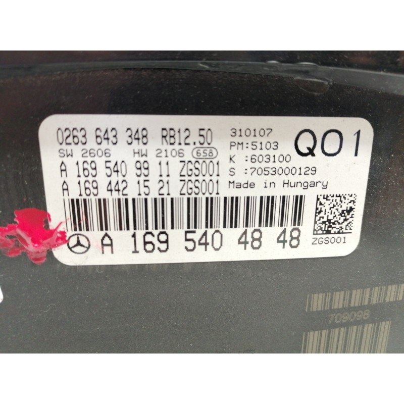 Recambio de cuadro instrumentos para mercedes-benz clase b (w245) 2.0 cdi cat referencia OEM IAM A1695404848  