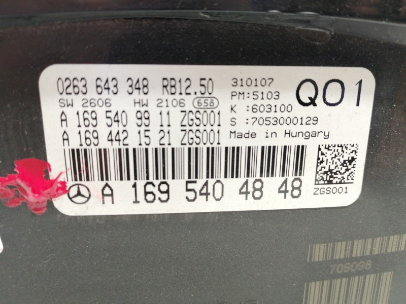 Recambio de cuadro instrumentos para mercedes-benz clase b (w245) 2.0 cdi cat referencia OEM IAM A1695404848  