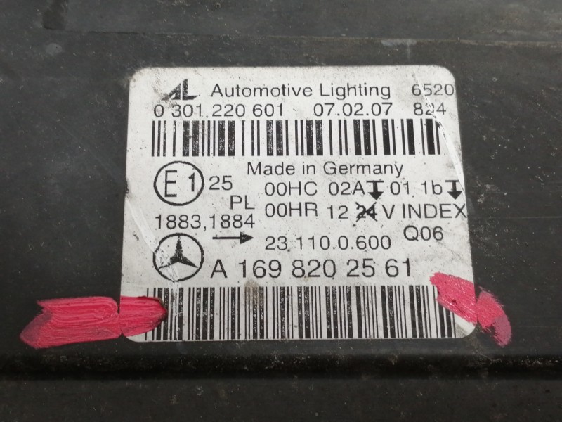 Recambio de faro izquierdo para mercedes-benz clase b (w245) 2.0 cdi cat referencia OEM IAM A1698202561  