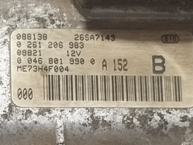 Recambio de centralita motor uce para fiat brava (182) 16v 80 sx referencia OEM IAM 0261206983  