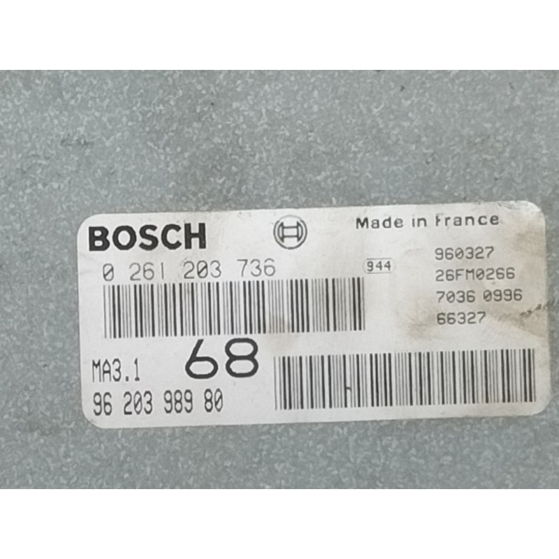 Recambio de centralita motor uce para citroën saxo 1.1 x referencia OEM IAM 0261203736  