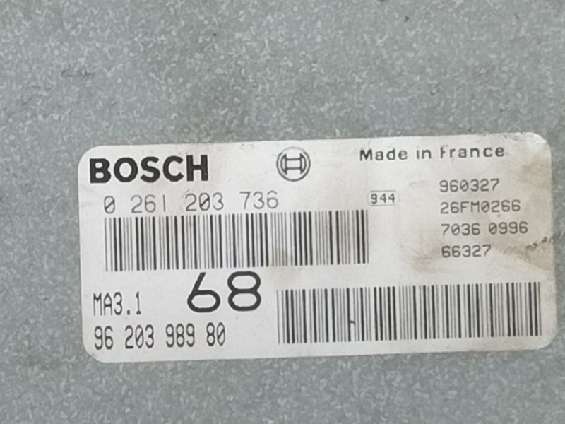 Recambio de centralita motor uce para citroën saxo 1.1 x referencia OEM IAM 0261203736  