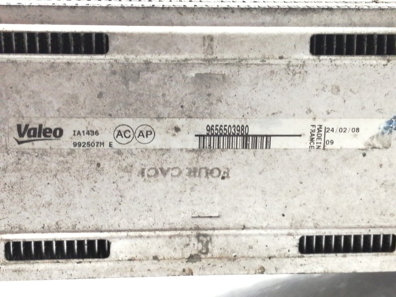Recambio de intercooler para citroën c4 berlina collection referencia OEM IAM 9656503980  
